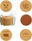 Coasters Set of 10,Cork Coasters for Drinks,Leather Drink Coaster with Stand,Funny Coasters to Protect Your Coffee Table,Gifts for Women (Round)